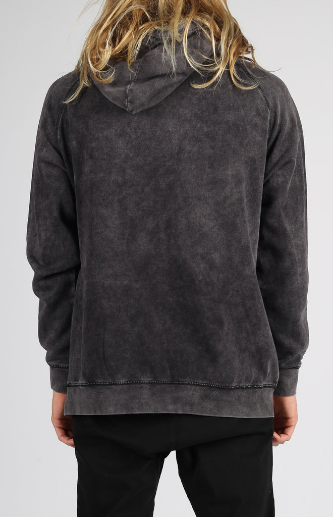 Unisex Vintage Wash Pullover Hood | Black