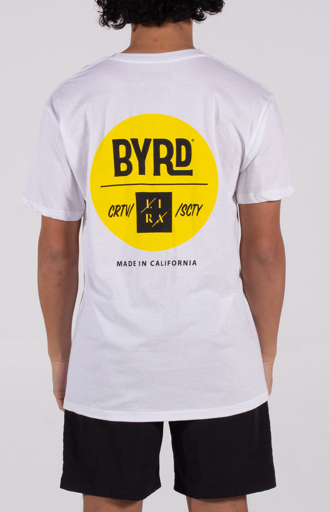 Byrd Circle Logo SS Tee | White