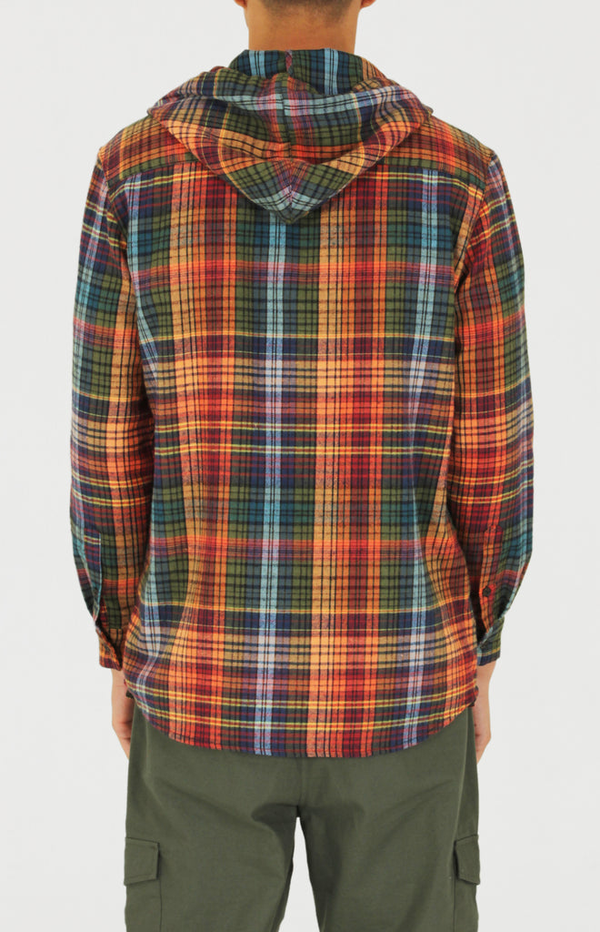 Pomeria Hooded LS Flannel | Forest