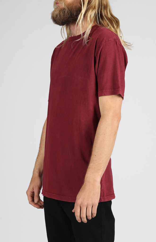 Unisex Vintage Wash Tee | Burgundy