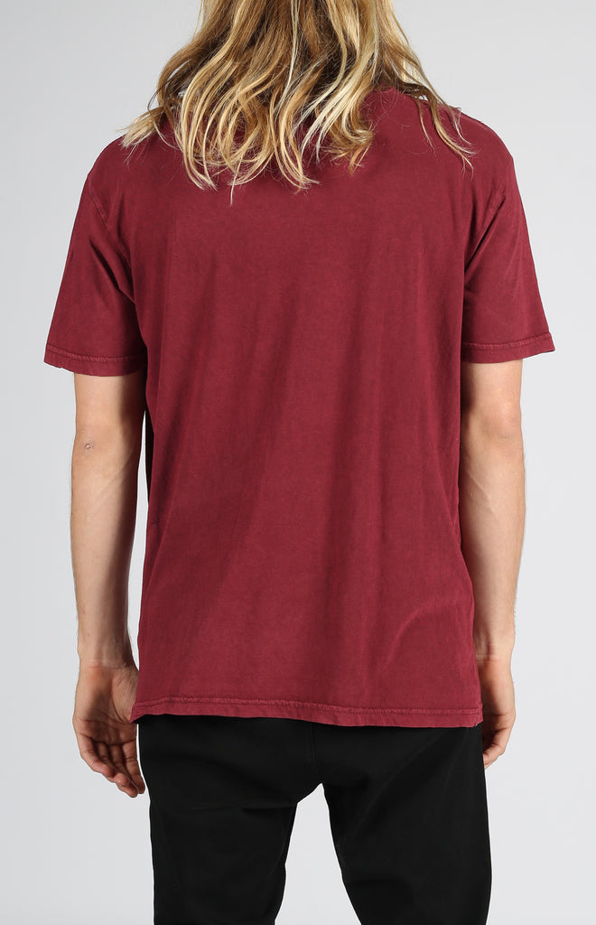 Unisex Vintage Wash Tee | Burgundy