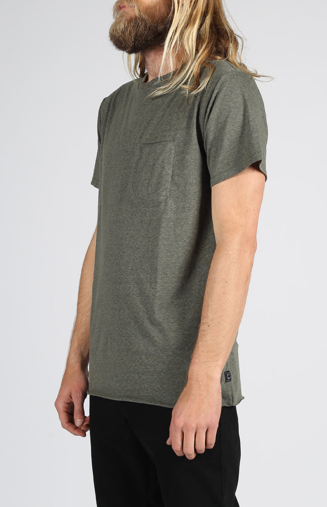 Pocket Tee Tri-Blend | Heather Olive