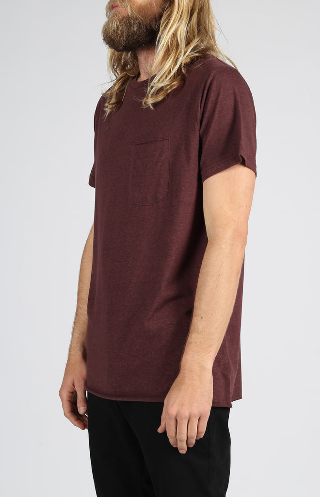 Pocket Tee Tri-Blend | Heather Plum