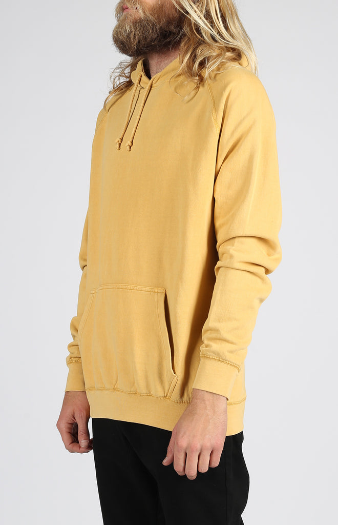 Unisex Vintage Wash Pullover Hood | Mustard