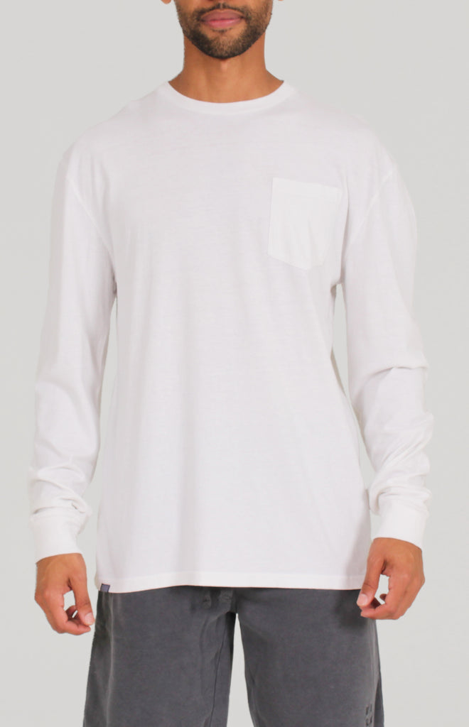 Unisex Pigment Dye LS Tee | White